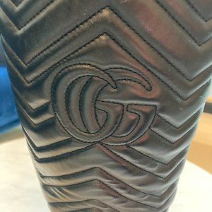 Gucci Marmont Leather Riding Boot Black – size 37.5